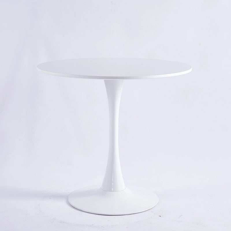 Table à manger de style Mid-century pour 2-4 personnes avec plateau rond en MDF