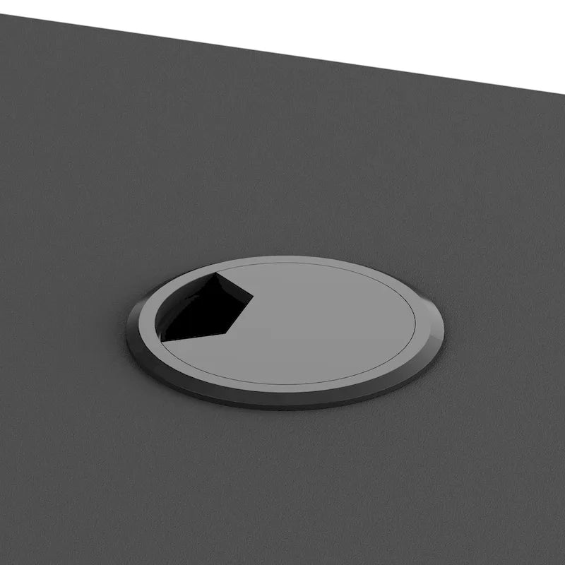 Grand bureau d'angle pour télétravail en L, avec tapis de souris