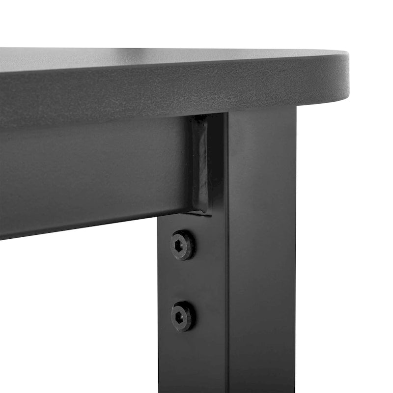 Grand bureau d'angle pour télétravail en L, avec tapis de souris