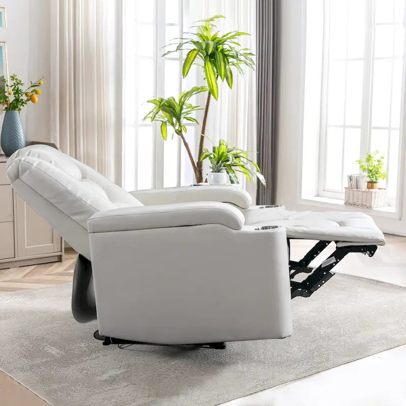 Fauteuil inclinable électrique en cuir pour cinéma maison, doux