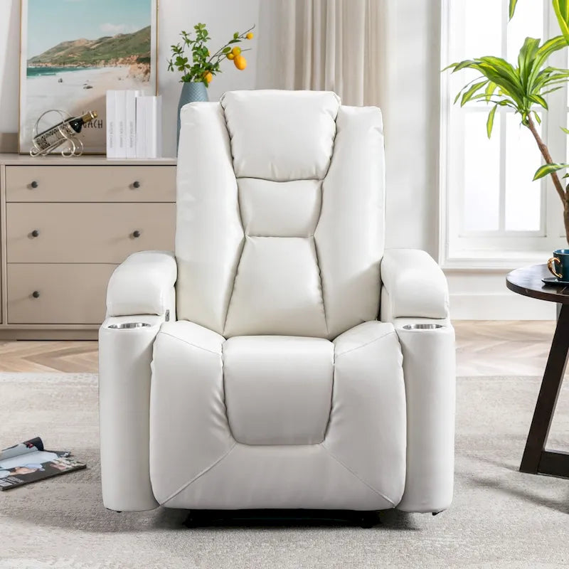 Fauteuil inclinable électrique en cuir pour cinéma maison, doux