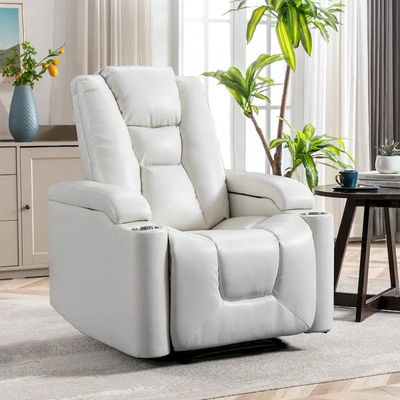 Fauteuil inclinable électrique en cuir pour cinéma maison, doux