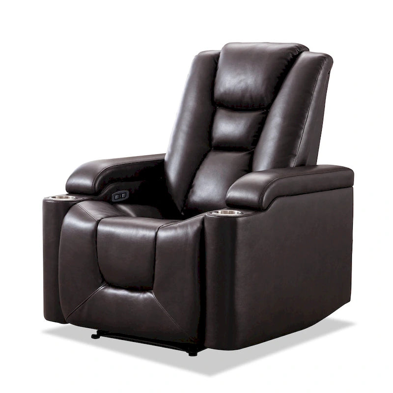 Fauteuil inclinable électrique en cuir pour cinéma maison, doux