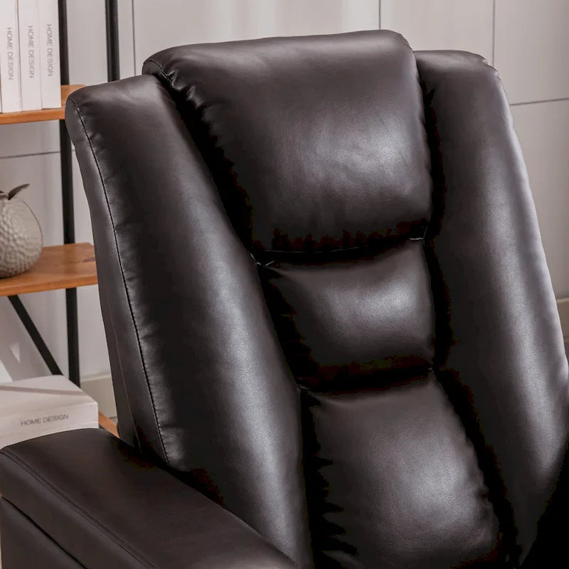 Fauteuil inclinable électrique en cuir pour cinéma maison, doux
