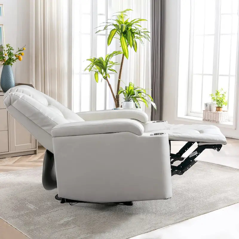 Fauteuil inclinable électrique en cuir pour cinéma maison, doux