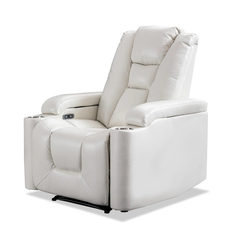 Fauteuil inclinable électrique en cuir pour cinéma maison, doux