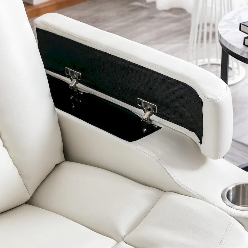 Fauteuil inclinable électrique en cuir pour cinéma maison, doux
