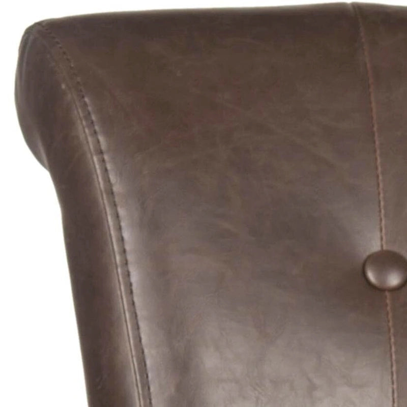 Chaise de salle à manger en tissu anthracite avec des pieds finition espresso