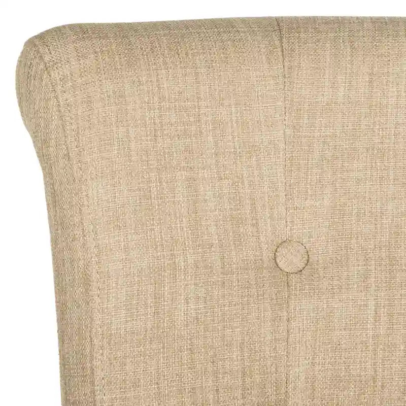 Chaise de salle à manger en tissu anthracite avec des pieds finition espresso
