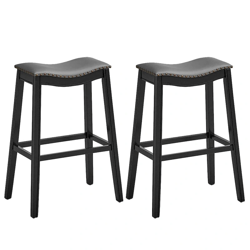 Tabourets de bar à selle Hauteur de bar Chaises de cuisine avec caoutchouc