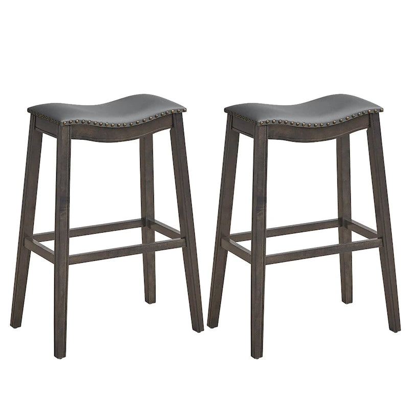 Tabourets de bar à selle Hauteur de bar Chaises de cuisine avec caoutchouc