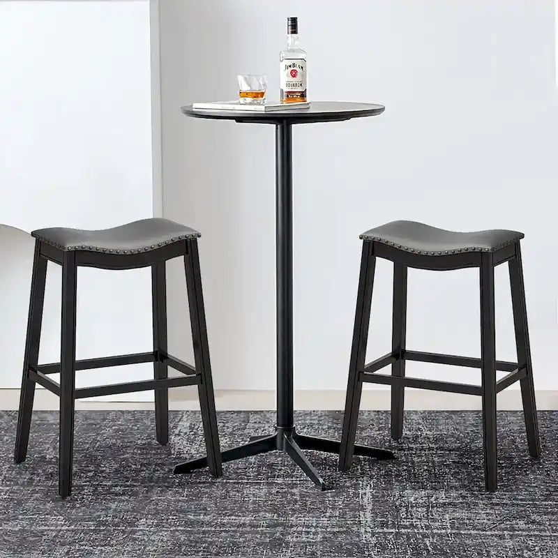 Tabourets de bar à selle Hauteur de bar Chaises de cuisine avec caoutchouc