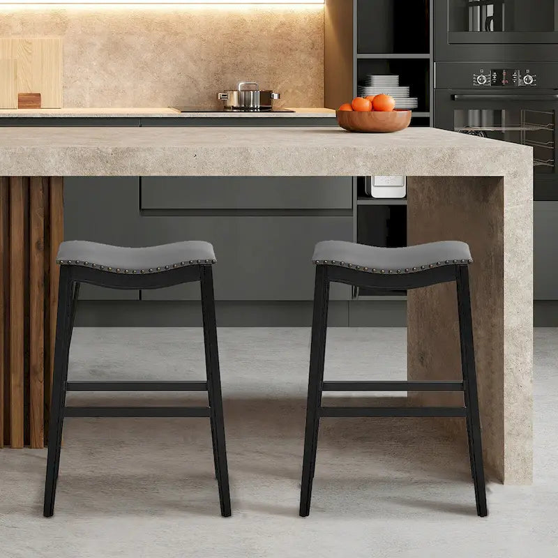 Tabourets de bar à selle Hauteur de bar Chaises de cuisine avec caoutchouc