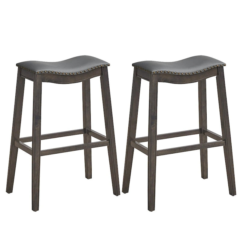Tabourets de bar à selle Hauteur de bar Chaises de cuisine avec caoutchouc