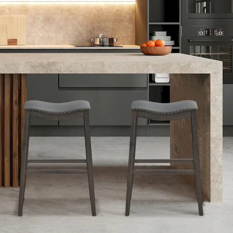 Tabourets de bar à selle Hauteur de bar Chaises de cuisine avec caoutchouc