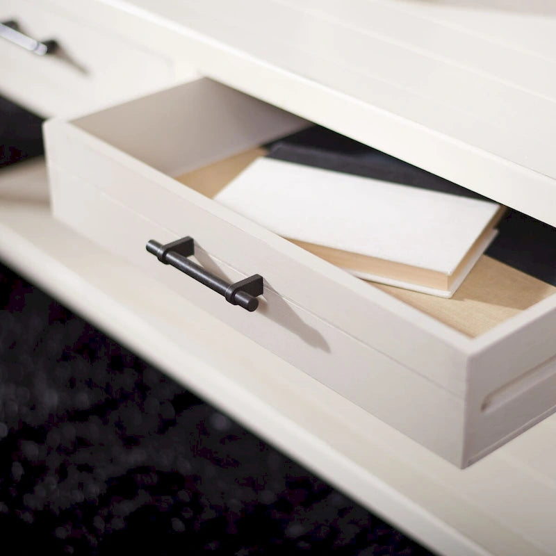Table basse avec étagère inférieure et 2 tiroirs