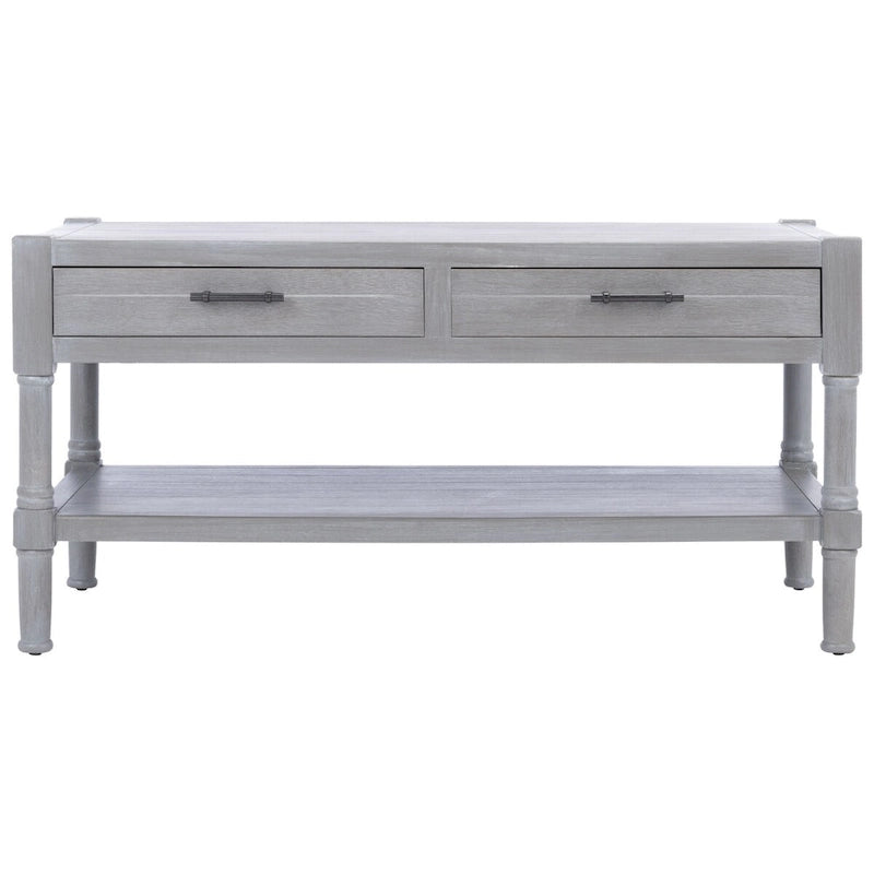 Table basse avec étagère inférieure et 2 tiroirs