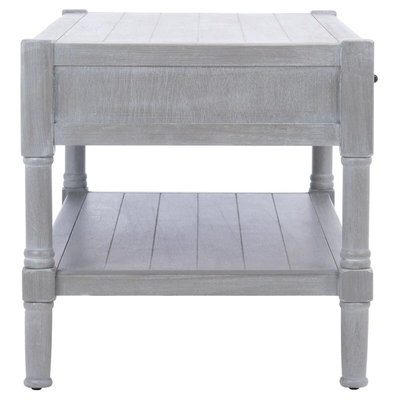 Table basse avec étagère inférieure et 2 tiroirs