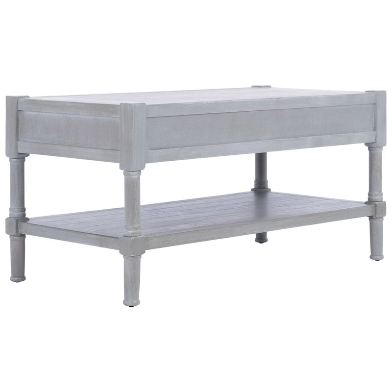 Table basse avec étagère inférieure et 2 tiroirs