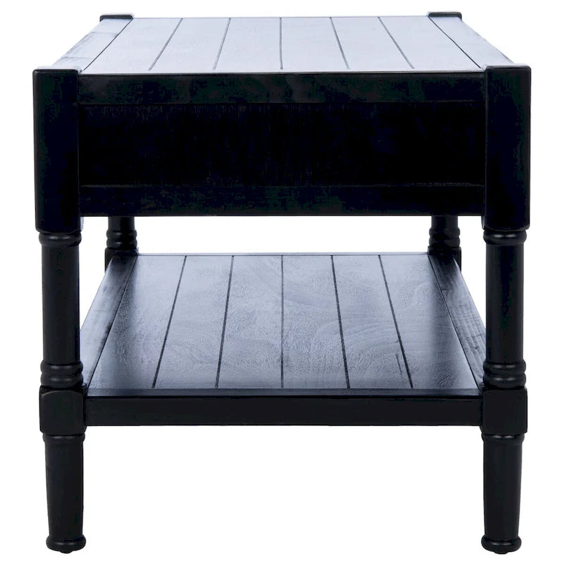 Table basse avec étagère inférieure et 2 tiroirs