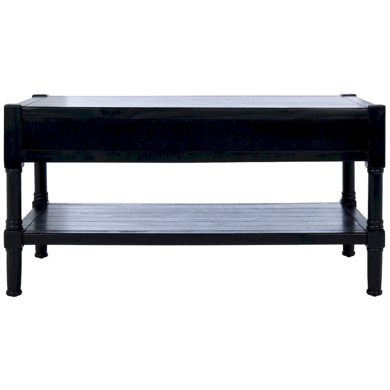 Table basse avec étagère inférieure et 2 tiroirs