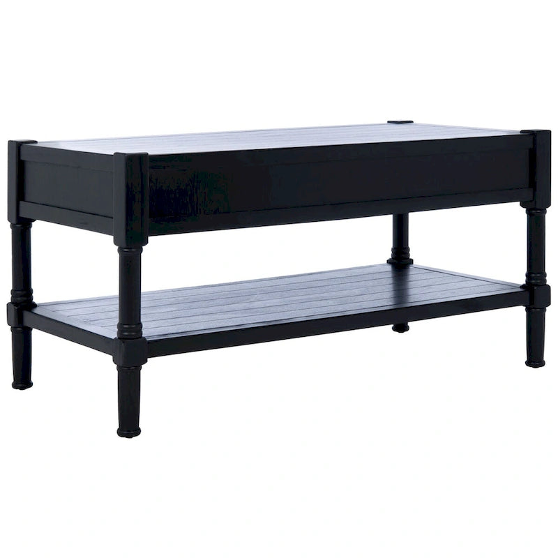 Table basse avec étagère inférieure et 2 tiroirs