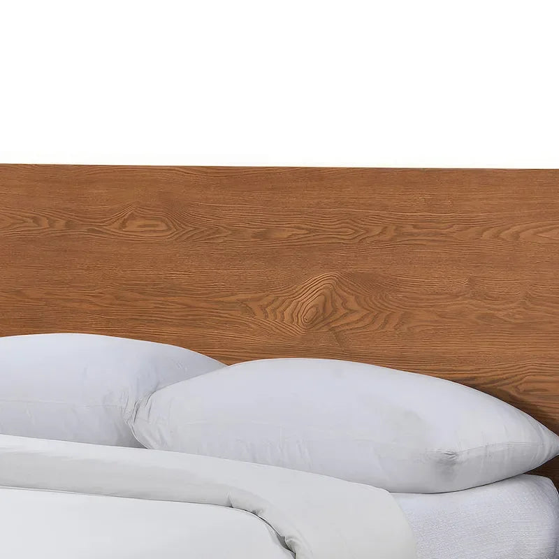 Lit plate-forme bas en bois de style Mid-century