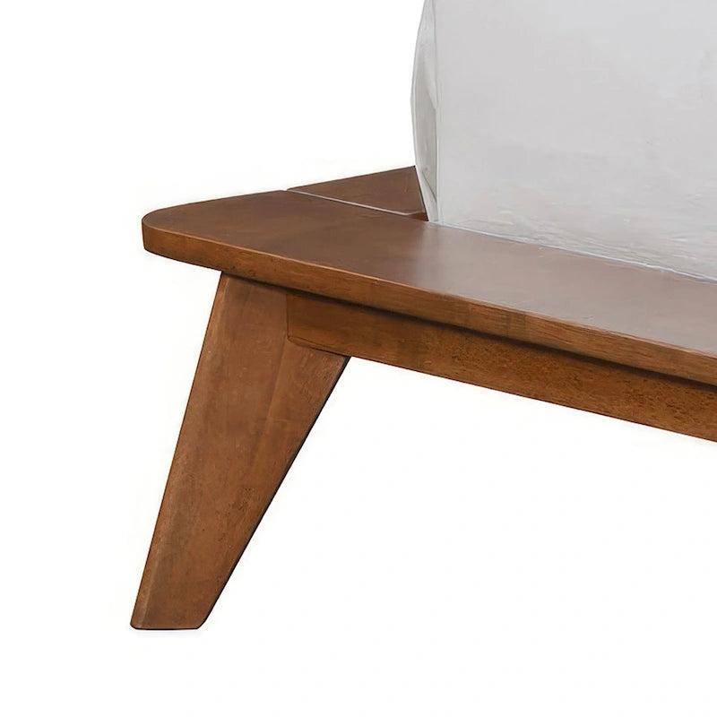 Lit plate-forme bas en bois de style Mid-century