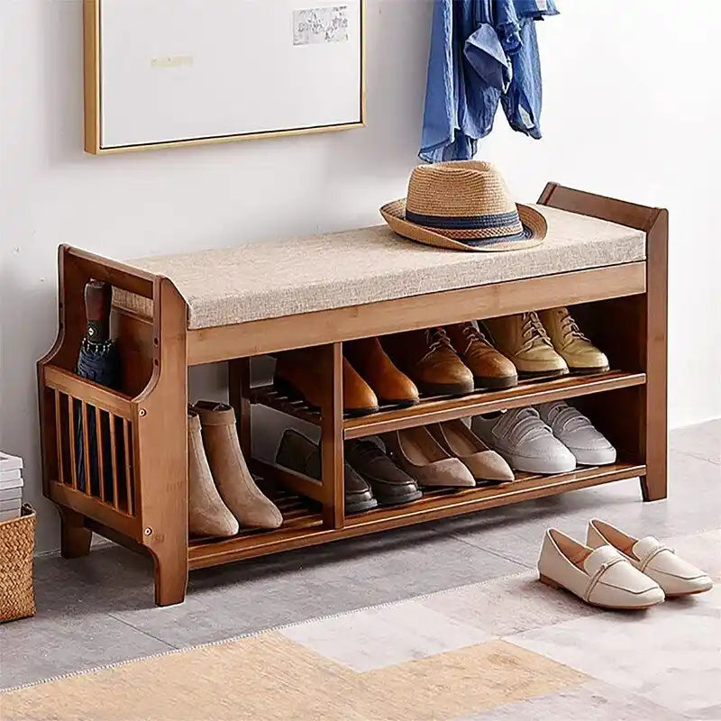 Banc à chaussures à 2 niveaux