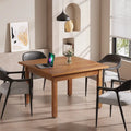 Table de conférence carrée avec pieds en bois massif pour salle de réunion