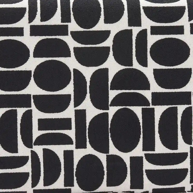 Pouf de rangement noir et blanc