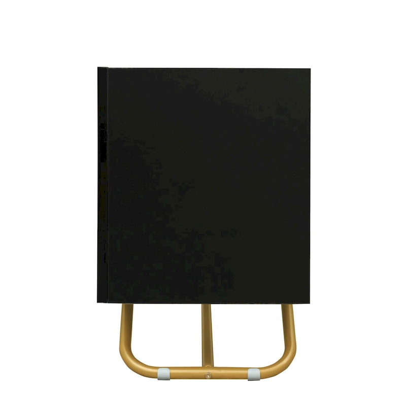 Meuble TV avec base en métal doré