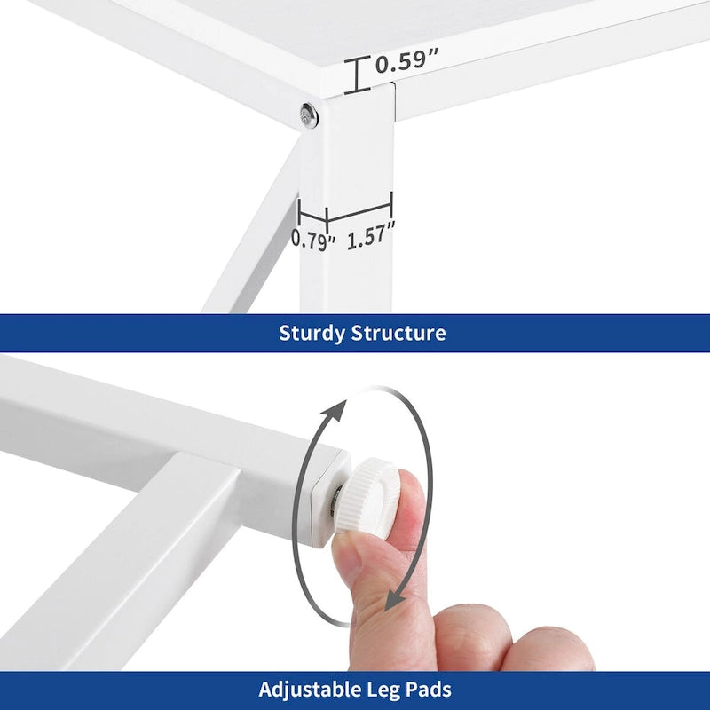 Bureau réversible en L avec étagères de rangement, bureau d'angle pour ordinateur et jeux