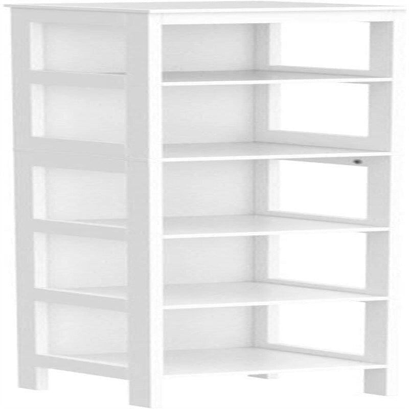 Meuble de rangement haut de salle de bain blanc avec étagères et tiroirs