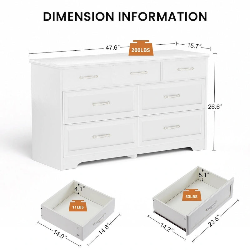 Commode moderne à 7 tiroirs